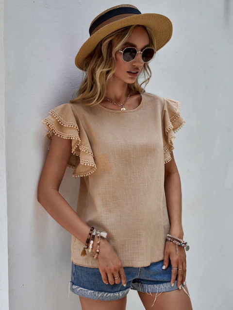 Samantha - Chic Linen Blouse