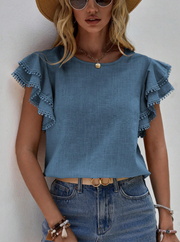 Samantha - Chic Linen Blouse