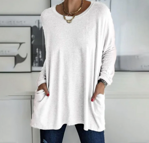 Ava™ | Oversized Casual Tunic Top with Pockets