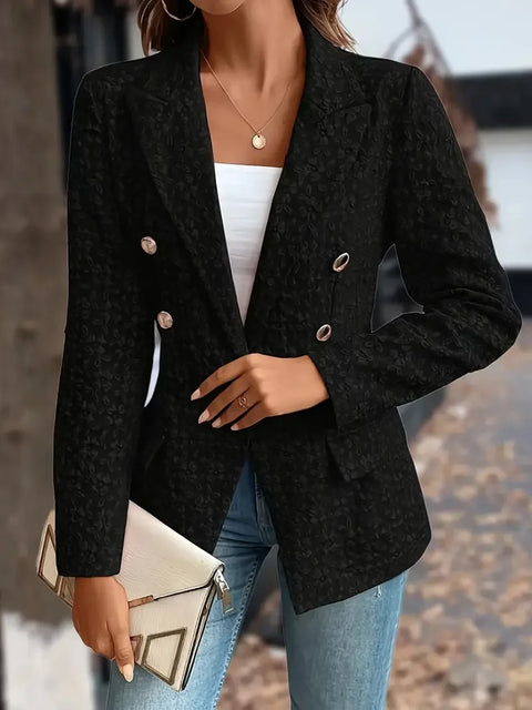 Savannah™ - Chic Vintage Double Breasted Blazer with Pockets