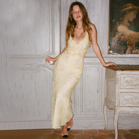 Kristine | Yellow Bloom Dress