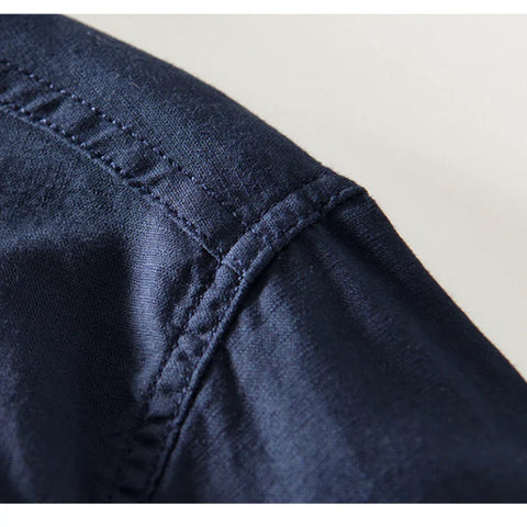 Arlo – Linen Mandarin Shirt