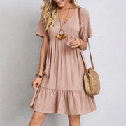 Hadley - Boho Chic Ruffle Hem Mini Dress