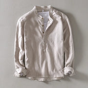 Arlo – Linen Mandarin Shirt