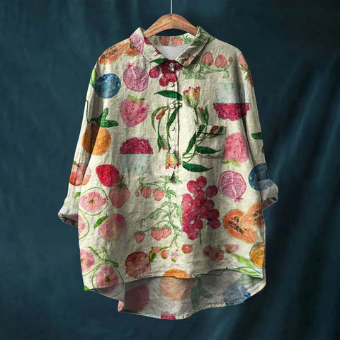 Liesa™ | Button-Up Vintage Floral Shirt