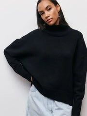 Eden - Elegant Oversized Turtleneck Knit Sweater