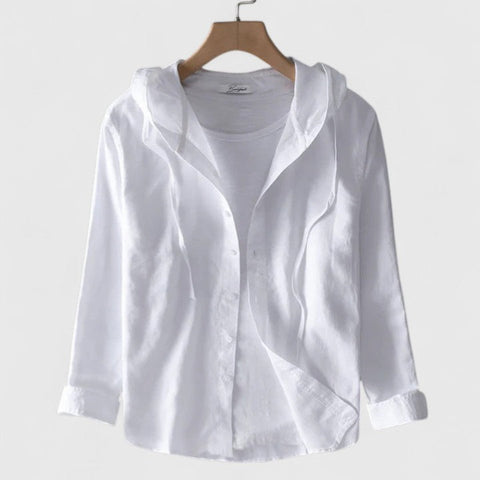 Demi™ – Breezy Hooded Stripe Shirt