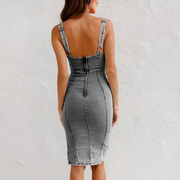 Eva | Elegant Denim Dress