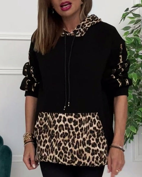 Jessica™ - Cozy Leopard Print Hoodie