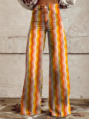 Sophie™ - Trendy Colorful Striped Wide Leg Trousers