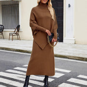 Scarlett™ - Chic Turtleneck Sweater and Skirt Combo