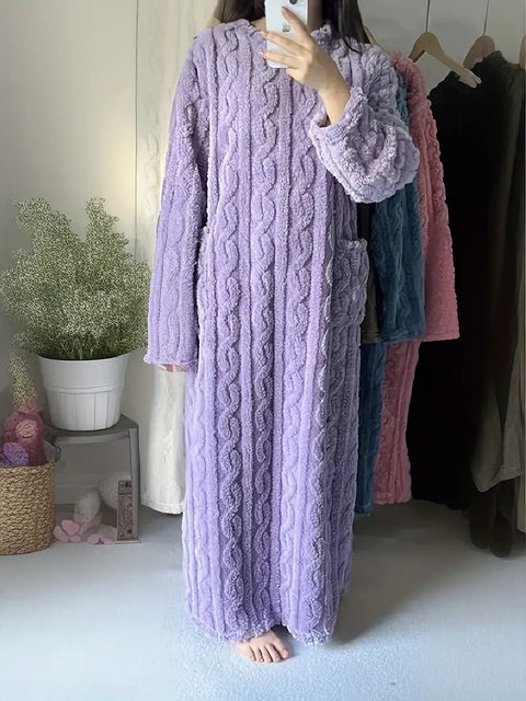 Abigail™ - Cozy Jacquard Fleece Winter Dress
