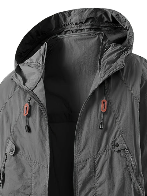 Carter™ - Waterproof Windbreaker Jacket with Adjustable Hood for Outdoor Adventures