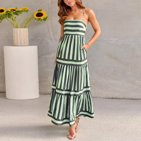 Emma™ - Chic Striped Summer Maxi Dress