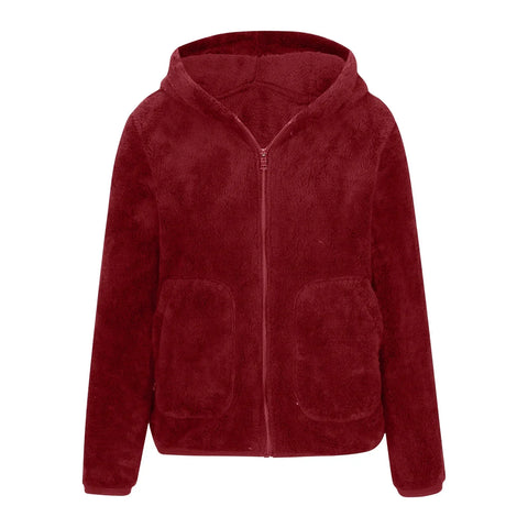 Avery™ - Ultra Cozy Coral Fleece Hoodie