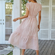 Lily™ - Stylish Floral Wrap Belt Summer Dress