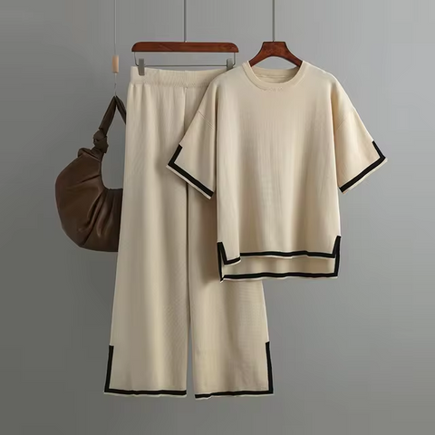 Charlotte™ - Chic Ice Silk Short Sleeve Co-Ord Set