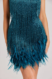 Marina | Party Dress with Sequins and Fringes