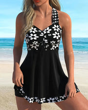 Abigail™ - Floral Print Two Piece Swimsuit Dress