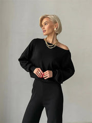 Sophie™ - Chic Winter Knit Monochrome Set
