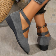 Élise® – Cross-Strap Ballet Flats for Refined Comfort