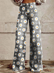 Sophie™ - Stylish Vibrant Floral Wide Leg Trousers