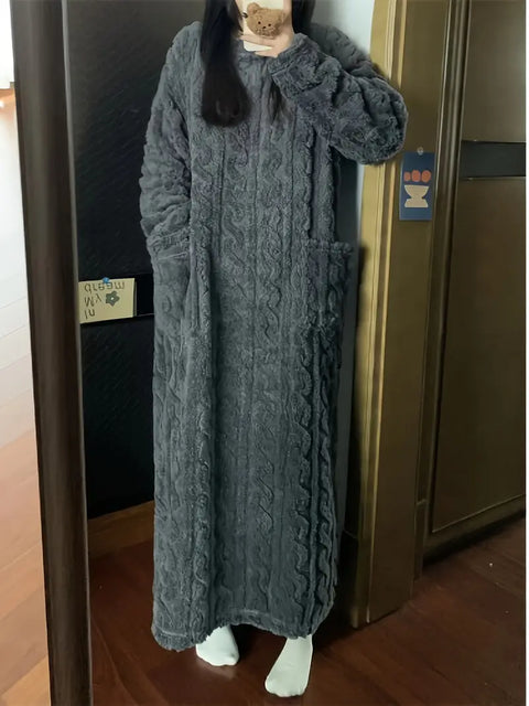 Abigail™ - Cozy Jacquard Fleece Winter Dress