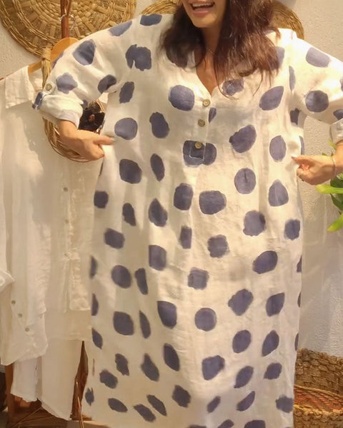 Alyssa™ - Polka Dot Long Sleeve Dress