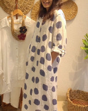 Alyssa™ - Polka Dot Long Sleeve Dress