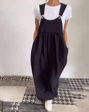 Emily™ - Chic Solid Color Suspender Dress