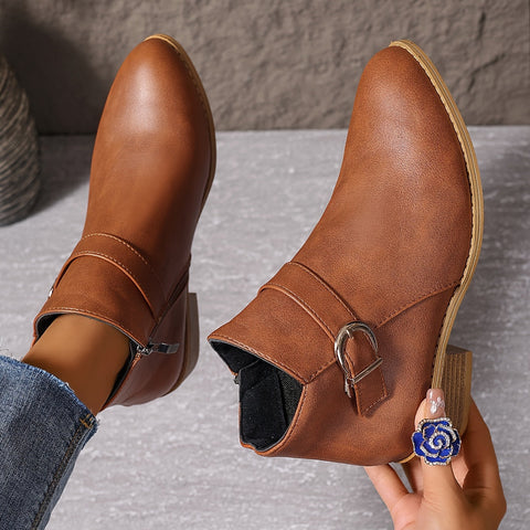 Amélina™ | Comfortable ankle boots with buckle for sensitive feet