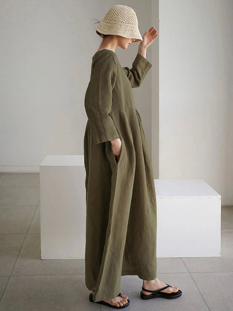 Sophie™ - Casual Linen Dress with Pockets