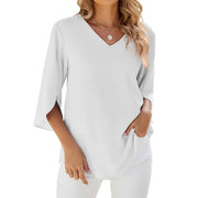 Belinda™ | Elegant V-Neck Blouse