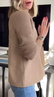 Sorelle - Chic Knit-Sleeve Blazer for Effortless Style
