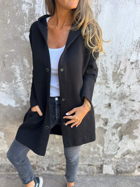 Scarlett™ - Chic Single Breasted Hoodie Jacket