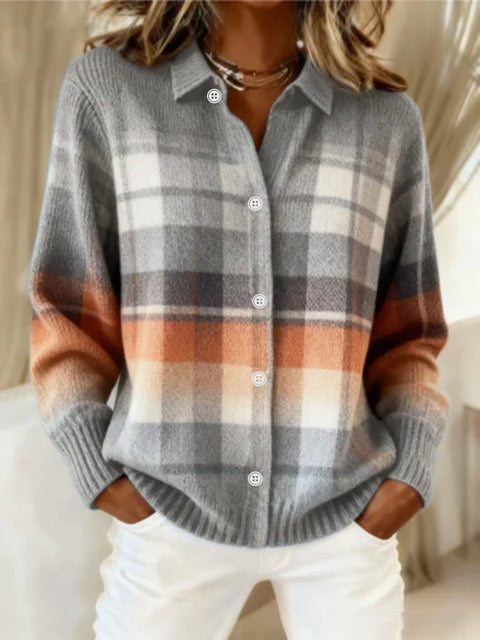 Leandra™ | Cozy plaid cardigan