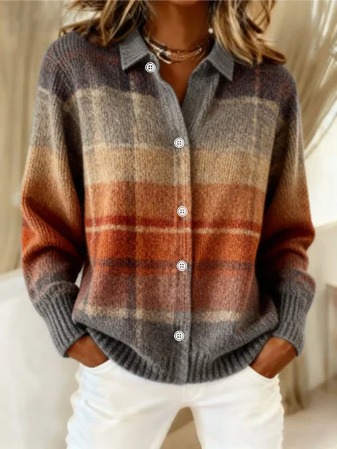 Leandra™ | Cozy plaid cardigan