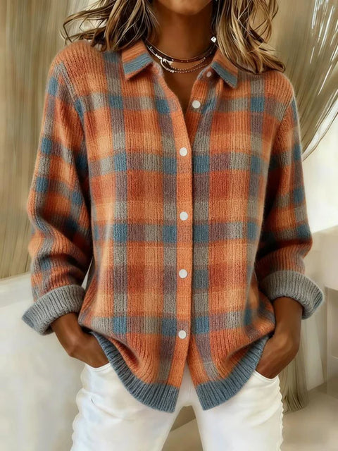Leandra™ | Cozy plaid cardigan