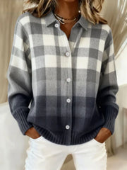 Leandra™ | Cozy plaid cardigan