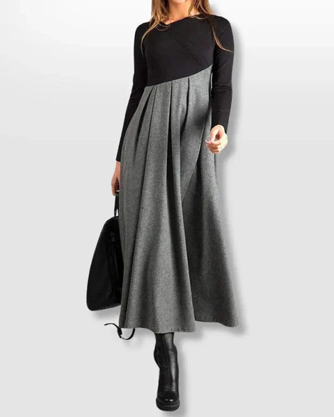 Sophia™ - Chic Two-Tone Dress