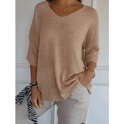 Loraine - Chic V-Neck Blouse