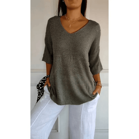Loraine - Chic V-Neck Blouse