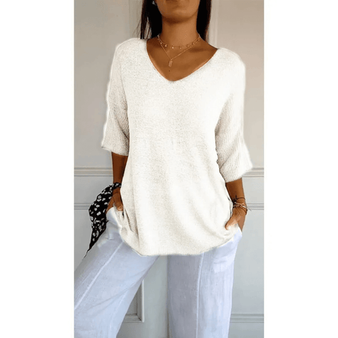 Loraine - Chic V-Neck Blouse
