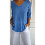 Loraine - Chic V-Neck Blouse