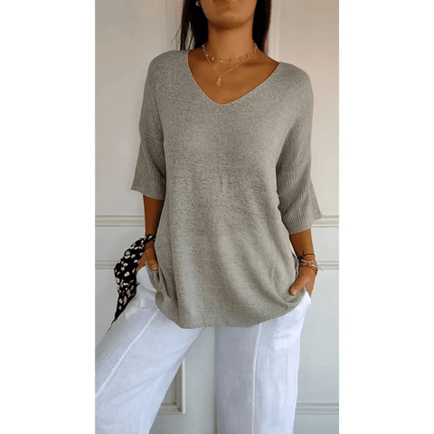 Loraine - Chic V-Neck Blouse