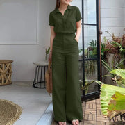 Charlotte™ - Chic Short Sleeve Top & Flowing Wide Leg Pants Set