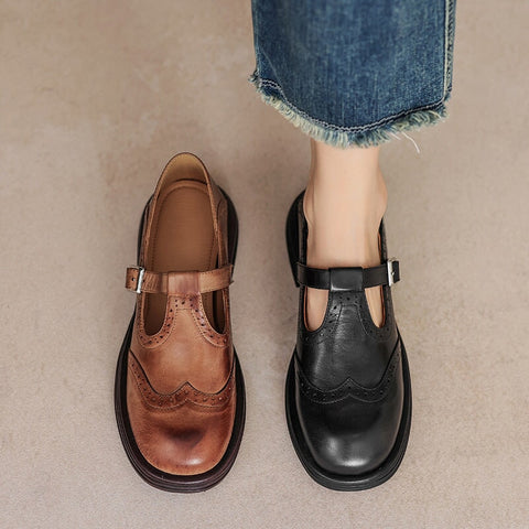 Elisa | Classic Leather Mary Janes for Women