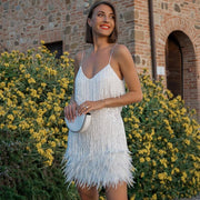 Marina | Party Dress with Sequins and Fringes
