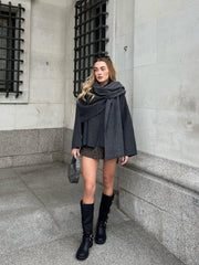 Avery™ - Elegant Luxe Cape Coat