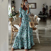 Crizza™ – Bohemian Floral Tiered Maxi Dress